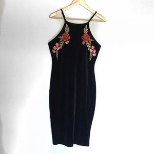 Crushed Velvet Midi Dress